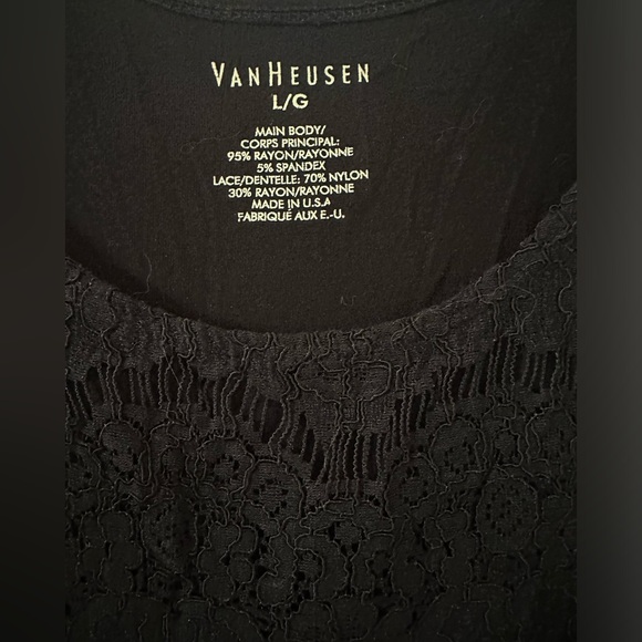 Black Lace Tank Too, L - Picture 2 of 2